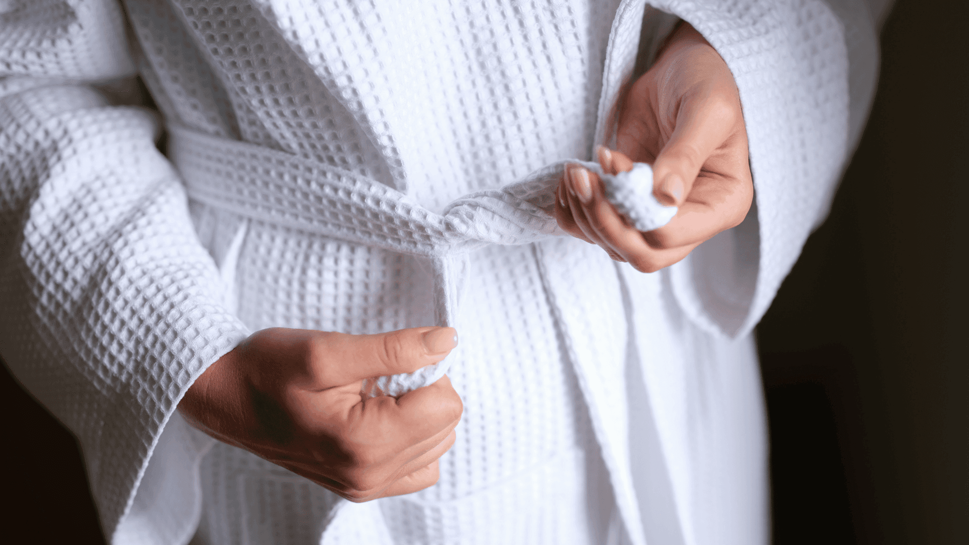 Waffle White Robe