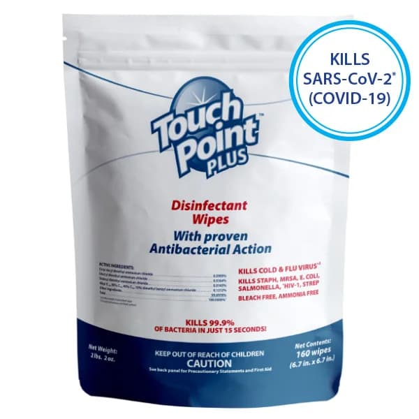 Touch Point Plus Disinfectant Wipes Pouches - Image 1