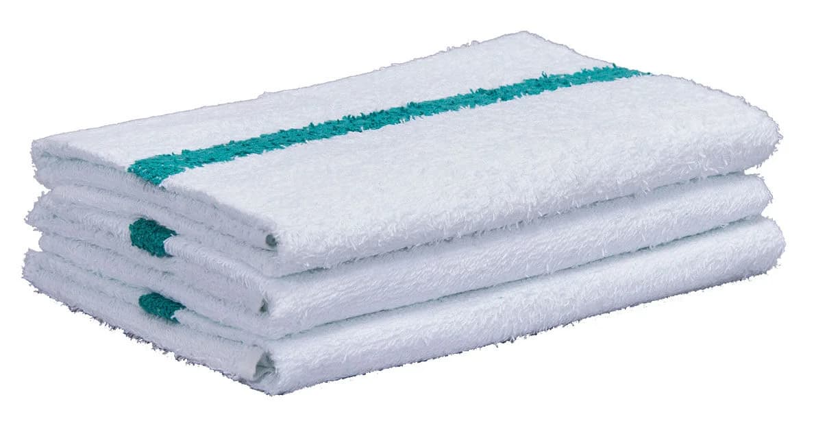 22x44 Green Center Stripe Bath Towels ( 100% Cotton ) - Image 1