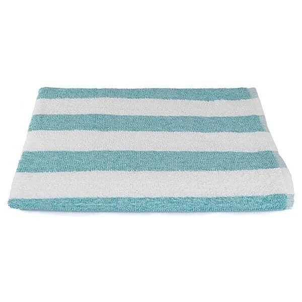 30x60 Turquoise Cabana Stripe Pool Towels 9 lbs (100% Cotton) - Image 1