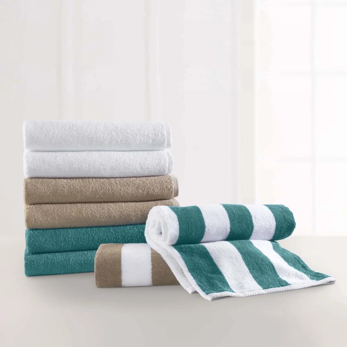 30x66 Deep Sea 100% Cotton Pool Towels - Image 1