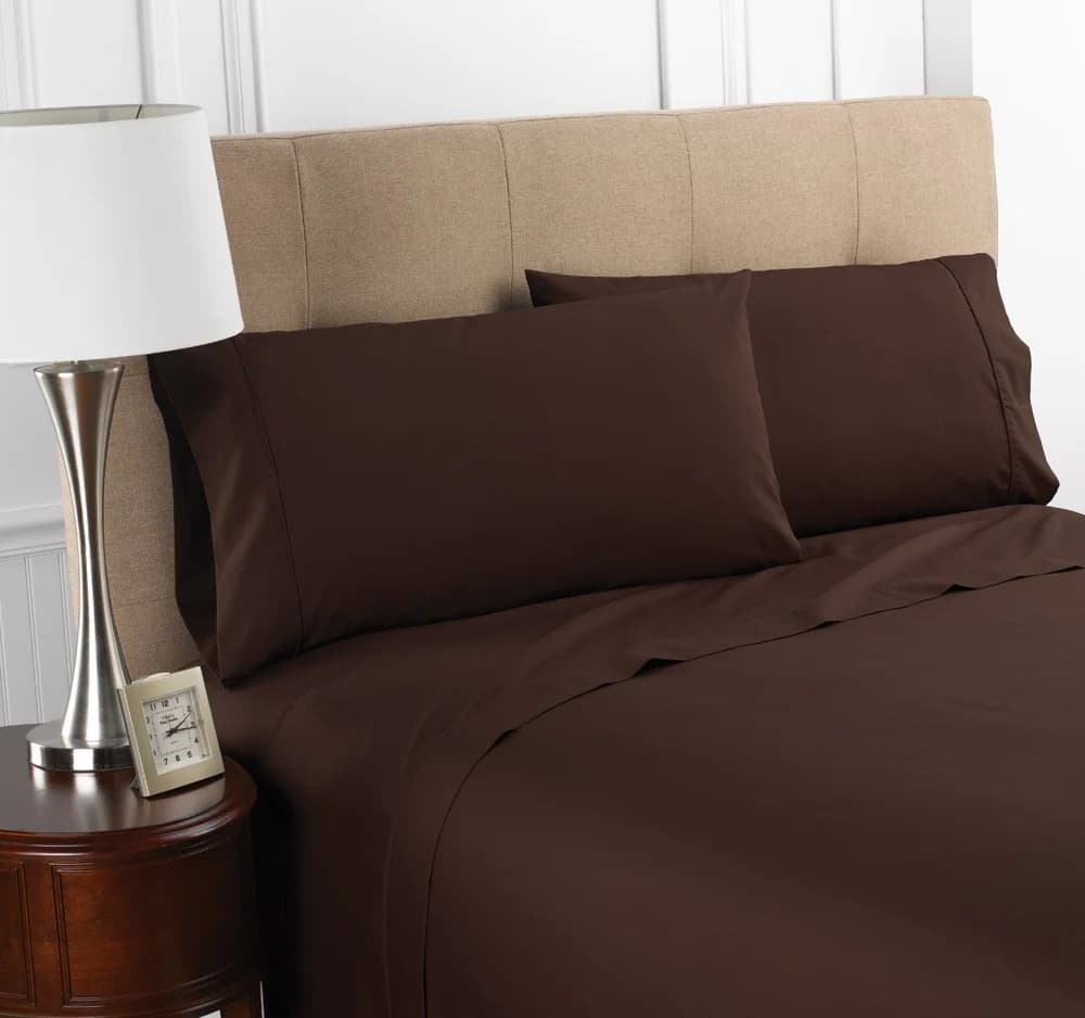 39x75x12 Fitted Sheet - Twin Chocolate - Image 1