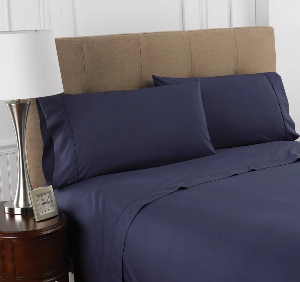 84x108 Flat Sheet - Full Navy - Image 1