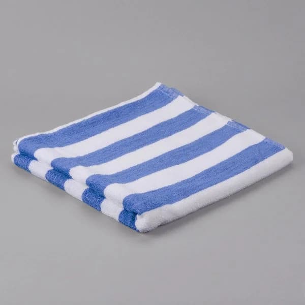 30x60 Blue Cabana Stripe Pool Towels 9 lbs (100% Cotton) - Image 1