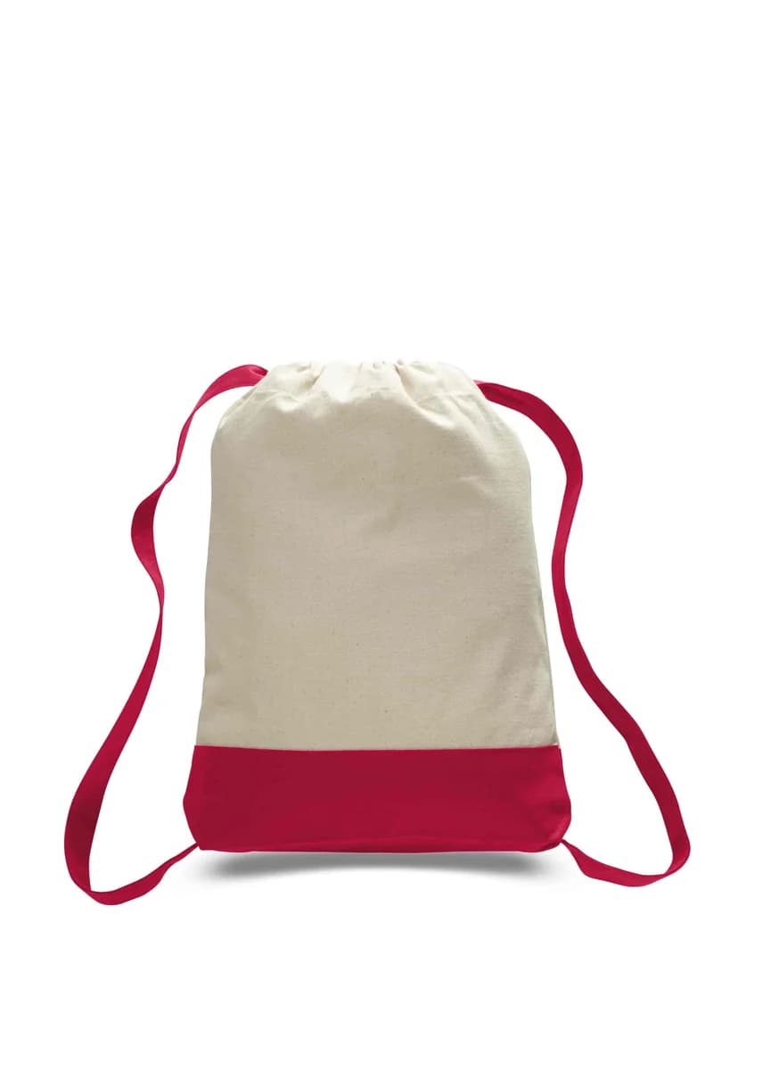 Canvas Sport Backpack, self fabric adjustable straps - Image 1